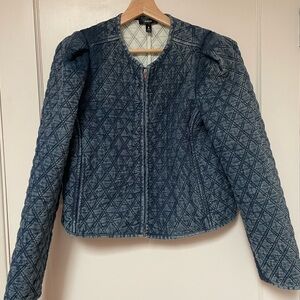 AQUA Bloomingdale’s Quilted Denim Jacket – Size M – NWT Condition